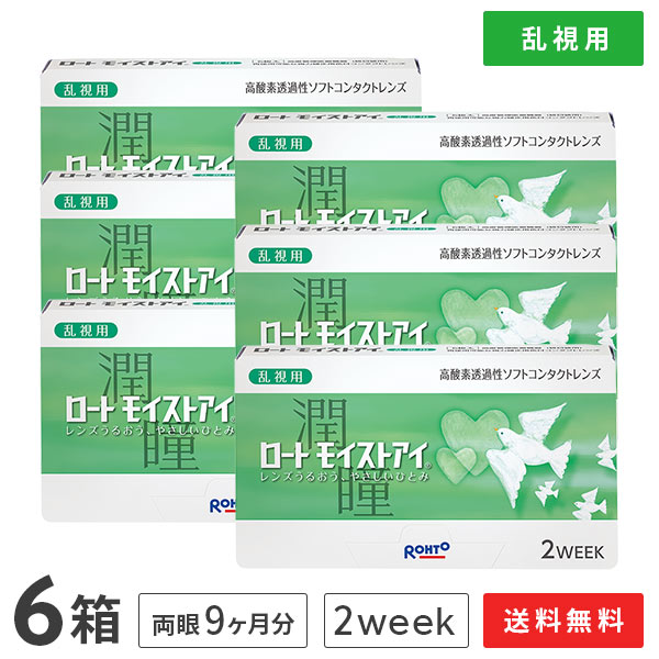 【貨物輸送無料】ロート モイストアイ 乱視用 6箱仕掛ける 2週使い捨てコンタクトレンズ（1箱6枚入り口・入口 / 2週間 / 2week / ROHTO / 近眼 / 老眼 / 乱視 ）