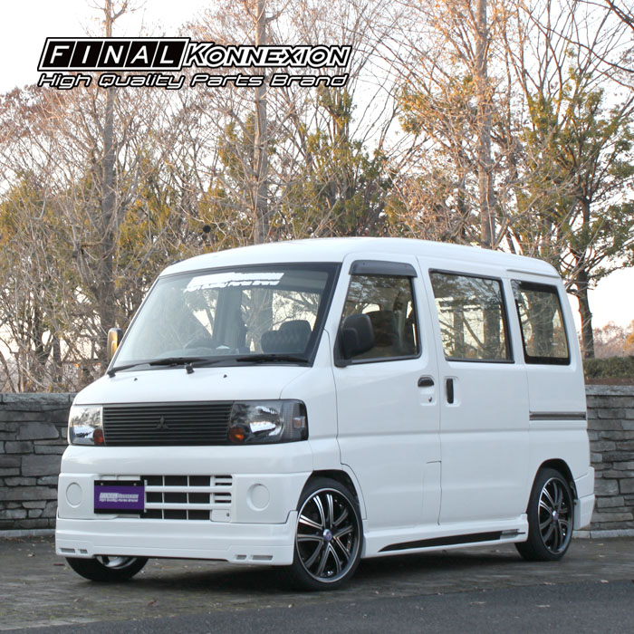 【K-01】 FRP製 リアハーフスポイラー MITSUBISHI U61V/U62V ミニキャブ専用 エアロ 未塗装品 社外部品 【PGFK-K18V-K1M61RH】 ファイナルコネクション ミツビシ MINICAB