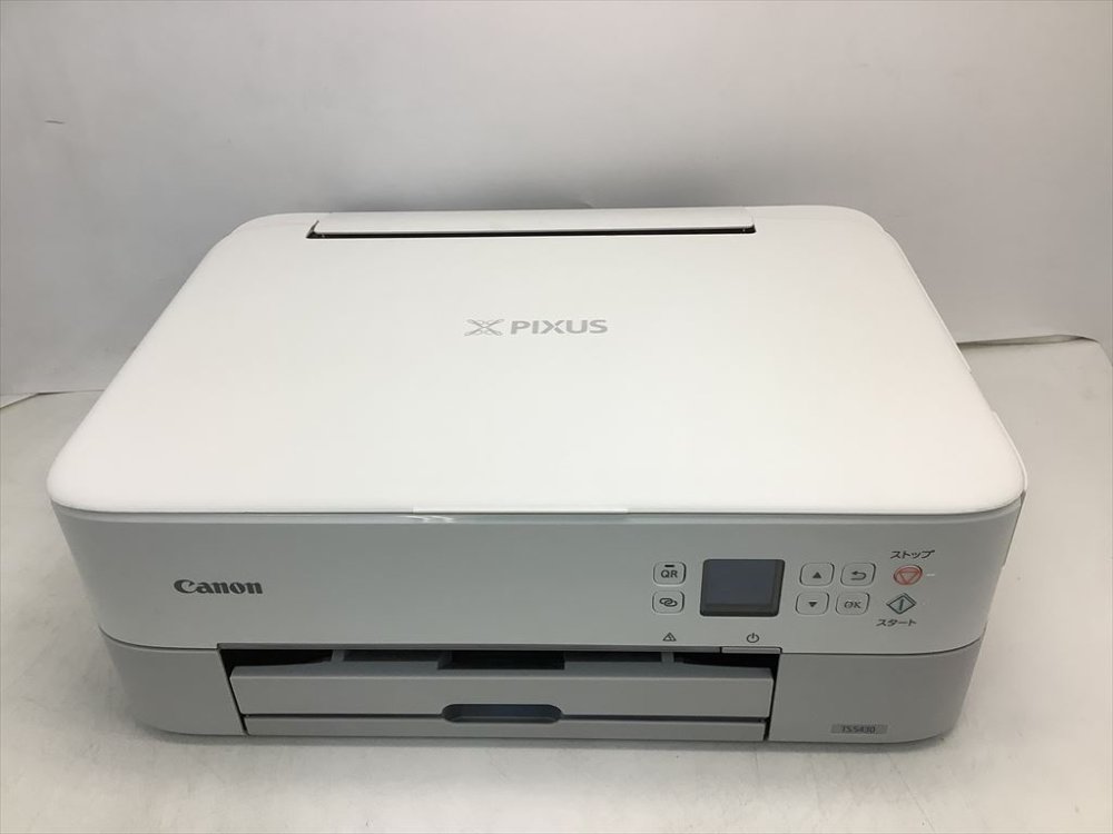 【中古】キヤノン Canon プリンター A4インクジェット複合機 PIXUS TS5430 ホワイト 2021年モデル テレワーク向け 4色・一体型・対応インクBC-360/361シリーズ