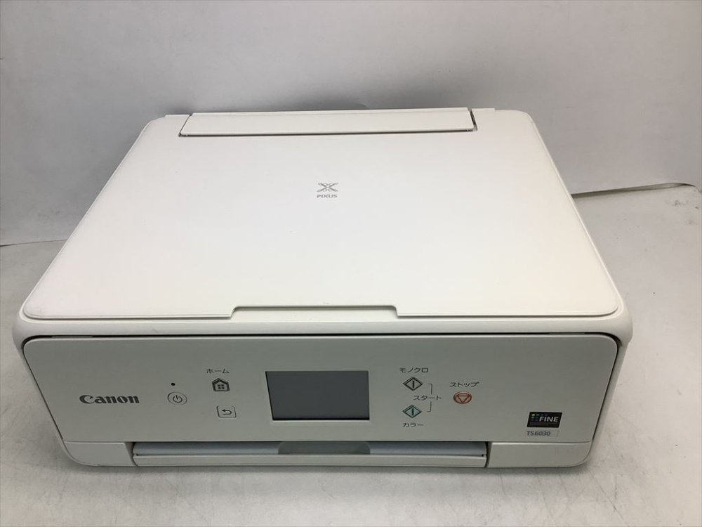【中古】旧モデル Canon インクジェットプリンター複合機 TS6030 WH ホワイト
