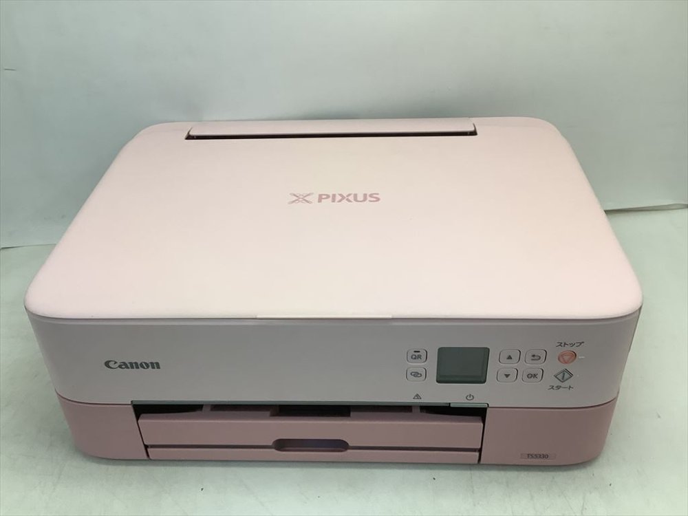 【中古】Canon プリンター A4インクジェット複合機 PIXUS TS5330 ピンク 2019年モデル テレワーク向け