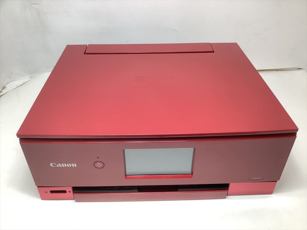 【中古】Canon 印刷工 A4インクジェット練りあわせる機 PIXUS TS8430 赤いこと 2020年模範例 テレ細工物向け 普通
