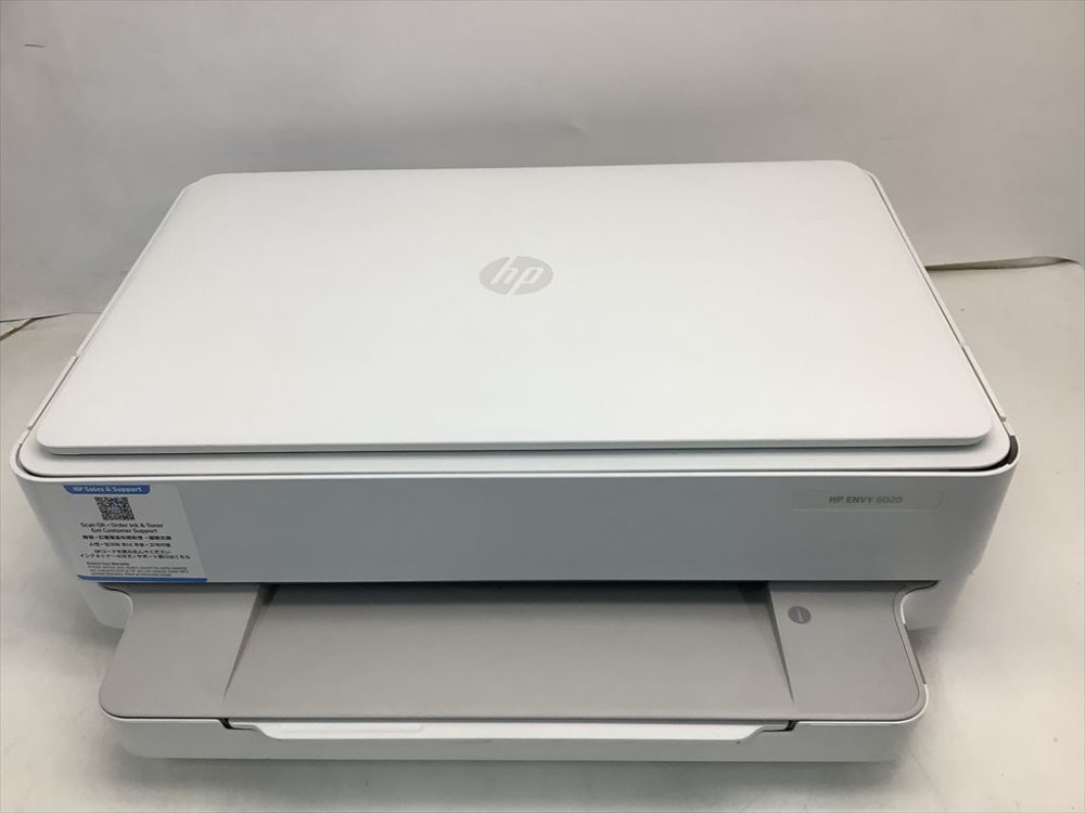 【中古】HP プリンター A4インクジェット複合機 ENVY 6020 ホワイト スマホ印刷 Wi-Fi対応 テレワーク（型番：7CZ37A#ABJ）