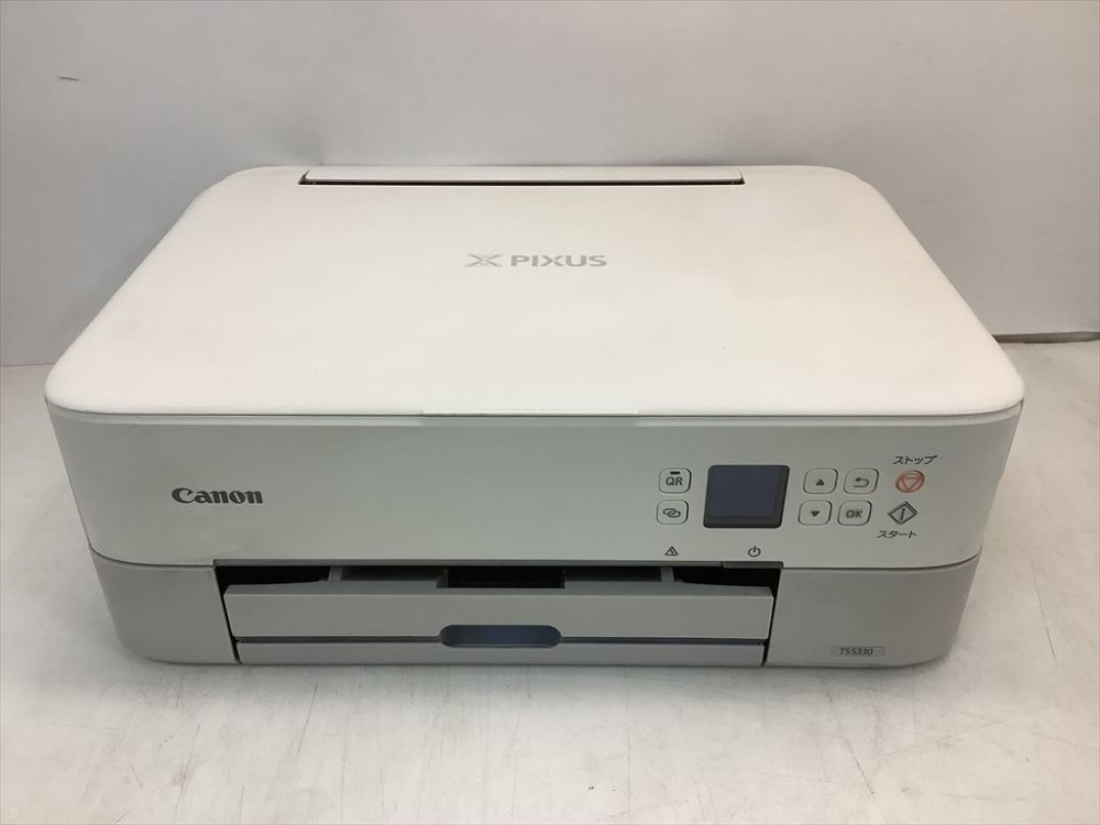 【中古】Canon 印刷機 A4インクジェット結びあわせる機 PIXUS TS5330 白いこと 2019年青写真 テレ細工物向け