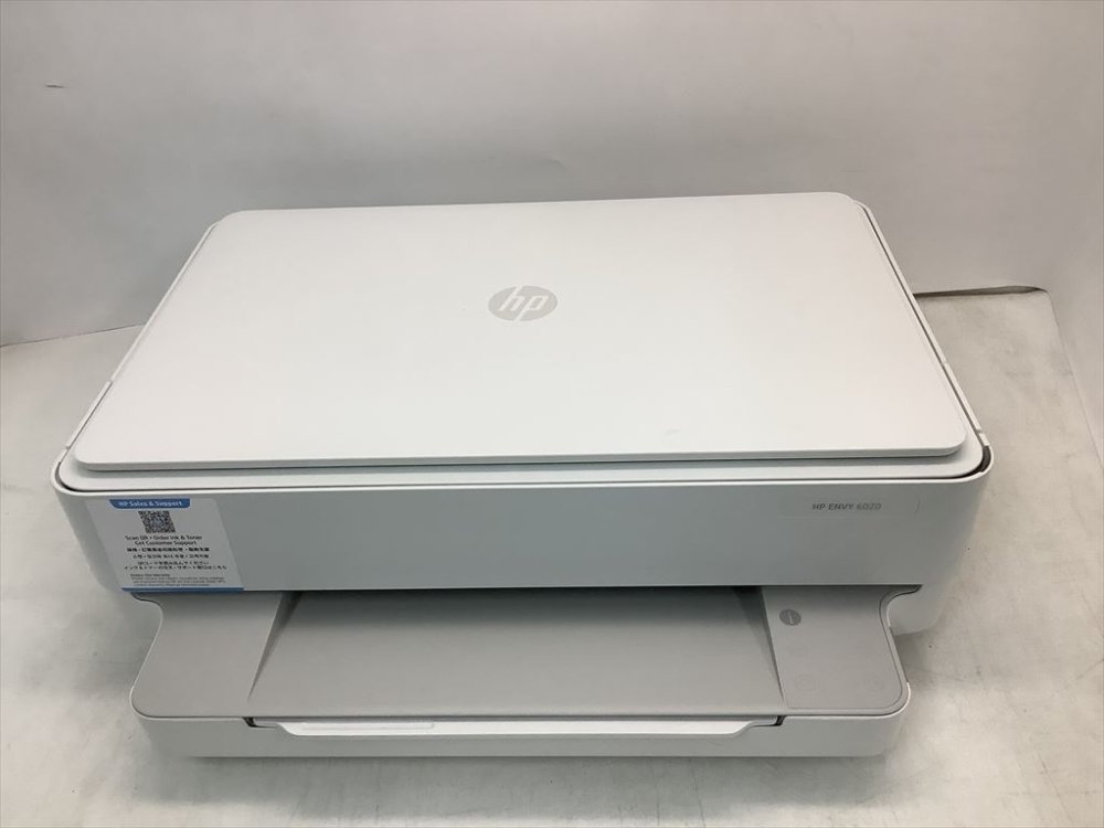 【中古】HP 印刷機 A4インクジェット結びあわせる機 ENVY 6020 白いこと スマホ刷り上げる Wi-Fi相応う テレ細工物（型番：7CZ37A#ABJ）