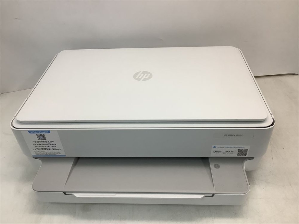 【中古】HP 印刷機 A4インクジェット結びあわせる機 ENVY 6020 白いこと スマホ刷り上げる Wi-Fi相応う テレ細工物（型番：7CZ37A#ABJ）