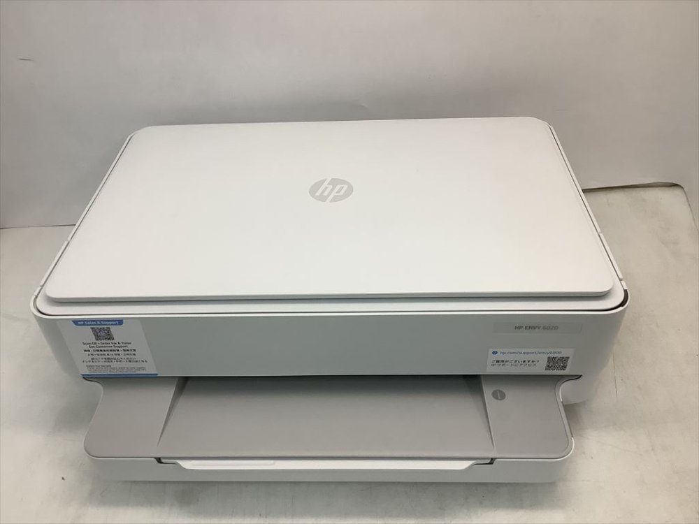 【中古】HP 印刷機 A4インクジェット結びあわせる機 ENVY 6020 白いこと スマホ刷り上げる Wi-Fi相応う テレ細工物（型番：7CZ37A#ABJ）