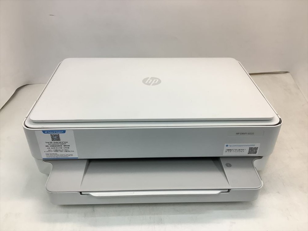 【中古】HP 印刷機 A4インクジェット結びあわせる機 ENVY 6020 白いこと スマホ刷り上げる Wi-Fi相応う テレ細工物（型番：7CZ37A#ABJ）