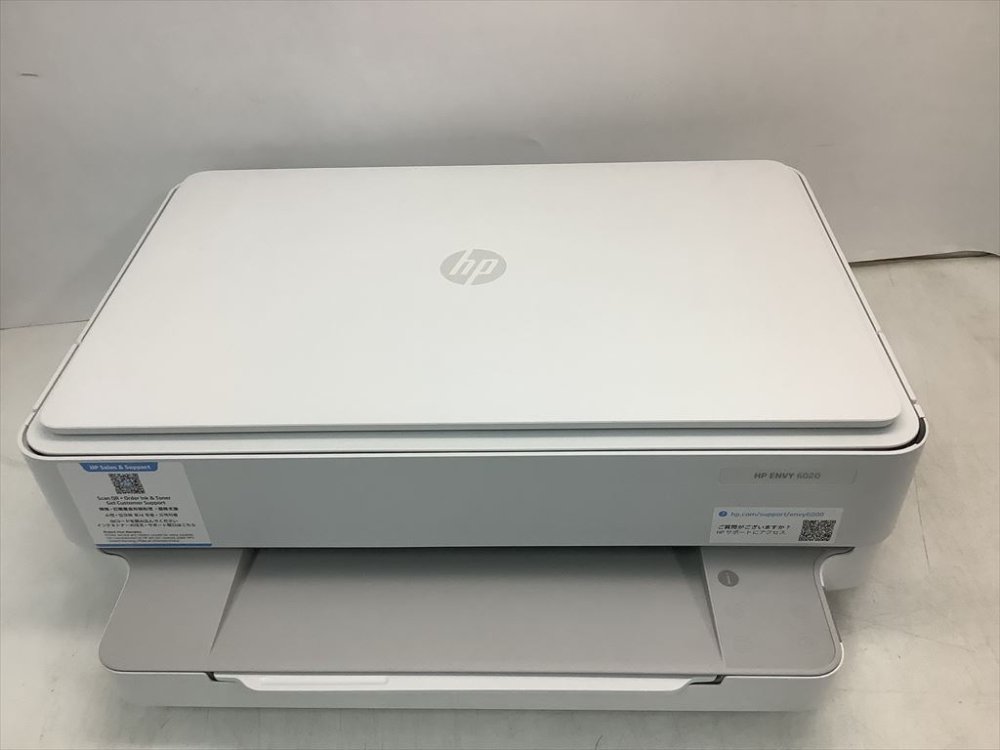 【中古】HP 印刷機 A4インクジェット結びあわせる機 ENVY 6020 白いこと スマホ刷り上げる Wi-Fi相応う テレ細工物（型番：7CZ37A#ABJ）