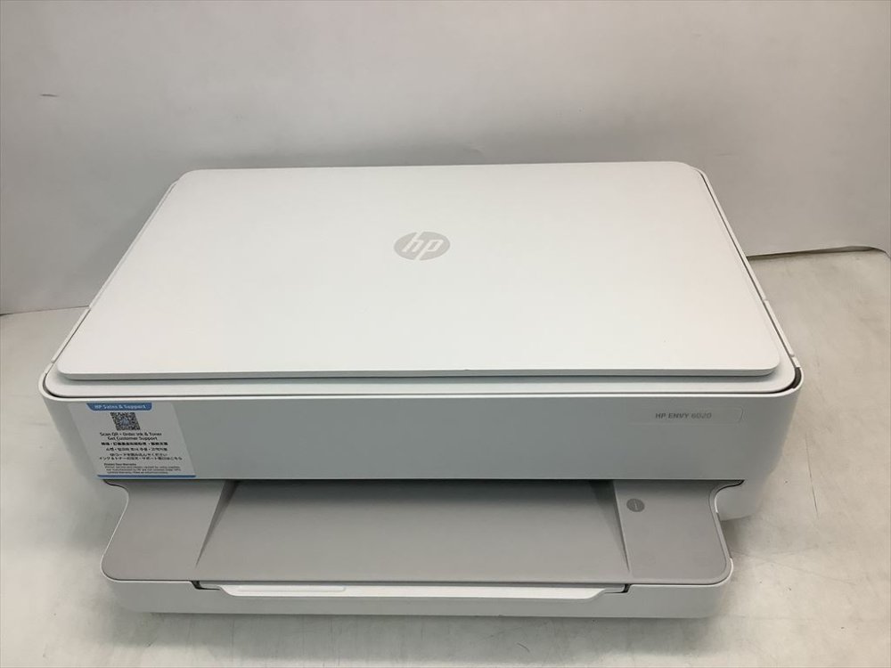 【中古】HP 印刷機 A4インクジェット練り合わせる機 ENVY 6020 白いこと スマホ刷り上げる Wi-Fi相応う テレ細工物（型番：7CZ37A#ABJ）