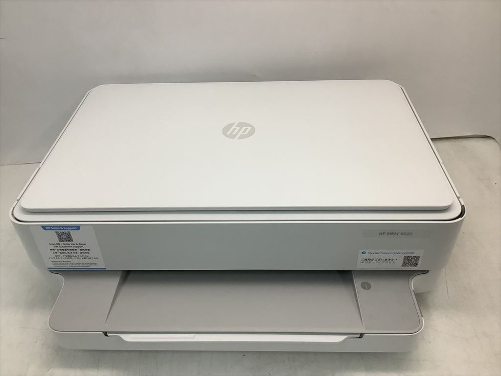 【中古】HP 印刷機 A4インクジェット結びあわせる機 ENVY 6020 白いこと スマホ刷り上げる Wi-Fi相応う テレ細工物（型番：7CZ37A#ABJ）
