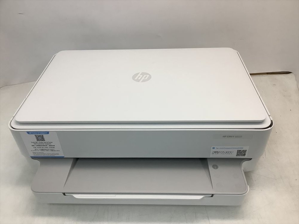 【中古】HP 印刷機 A4インクジェット結びあわせる機 ENVY 6020 白いこと スマホ刷り上げる Wi-Fi相応う テレ細工物（型番：7CZ37A#ABJ）