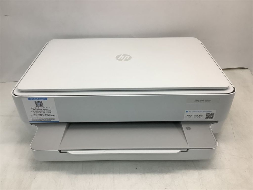 【中古】HP 印刷機 A4インクジェット結びあわせる機 ENVY 6020 白いこと スマホ刷り上げる Wi-Fi相応う テレ細工物（型番：7CZ37A#ABJ）