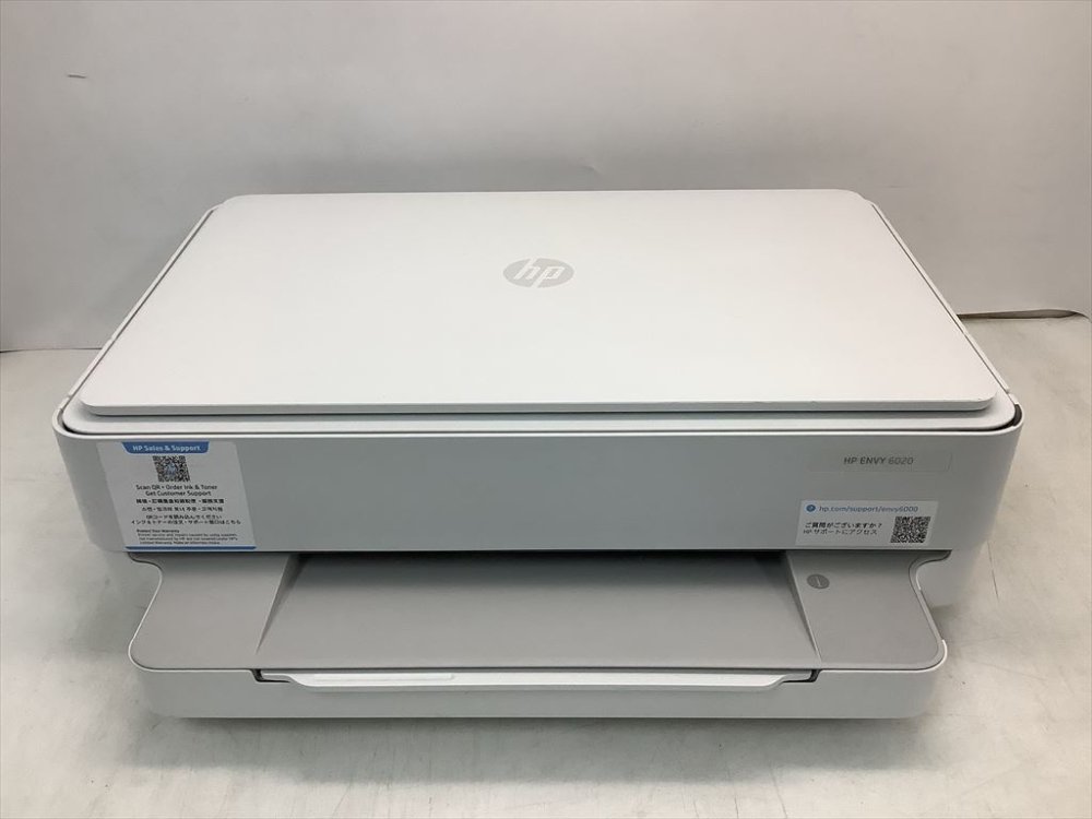 【中古】HP 印刷機 A4インクジェット結びあわせる機 ENVY 6020 白いこと スマホ刷り上げる Wi-Fi相応う テレ細工物（型番：7CZ37A#ABJ）