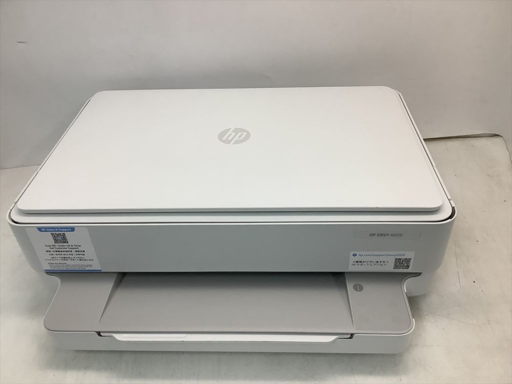 【中古】HP 印刷機 A4インクジェット結びあわせる機 ENVY 6020 白いこと スマホ刷り上げる Wi-Fi相応う テレ細工物（型番：7CZ37A#ABJ）