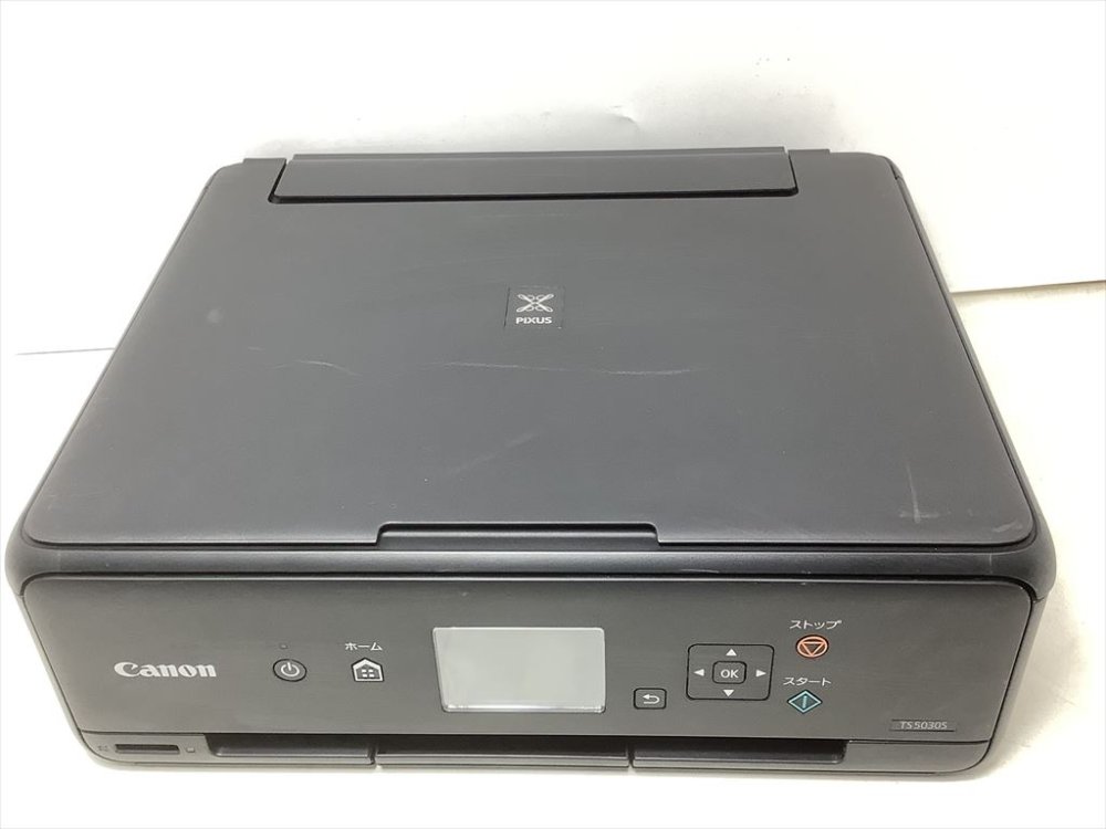【中古】Canon 印刷工 A4インクジェット練りあわせる機 PIXUS TS5030S 黒いこと 2018年模範例