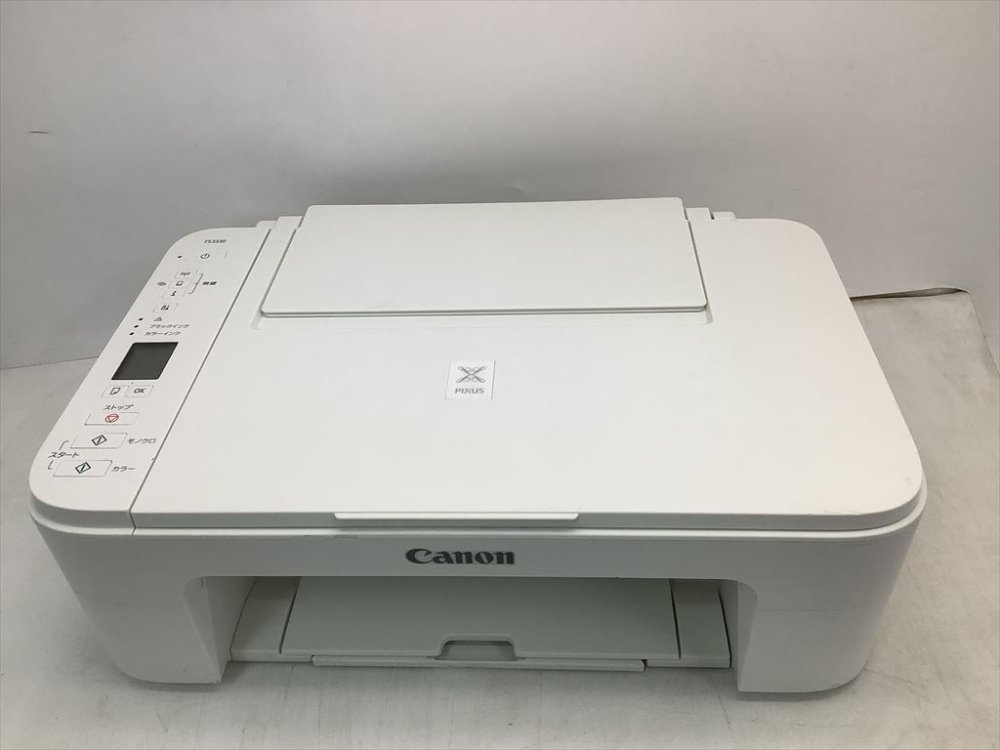 【中古】Canon 印刷機 A4インクジェット練り合わせる機 PIXUS TS3330 白いこと Wi-Fi相応う テレ細工物向け