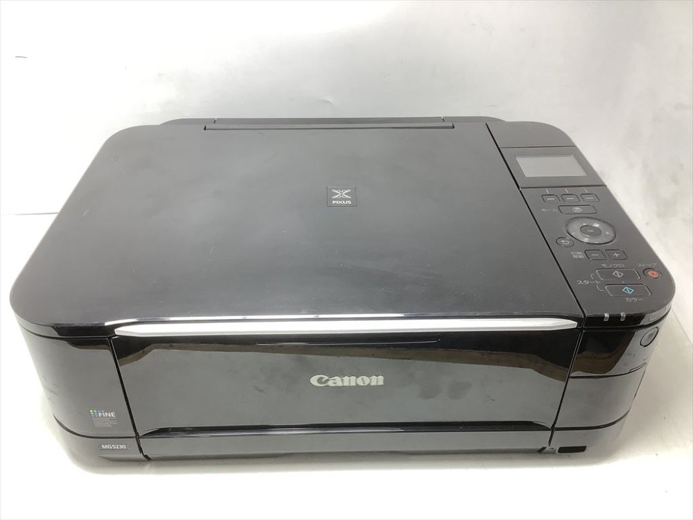 【中古】Canon インクジェット練りあわせる機 PIXUS MG5230 5色W黒インキ 自動小銃両面刷り上げる 向こう正面給紙テープ 無線電話ローカルエリアネットワーク積み上げる かっこ良い模範例