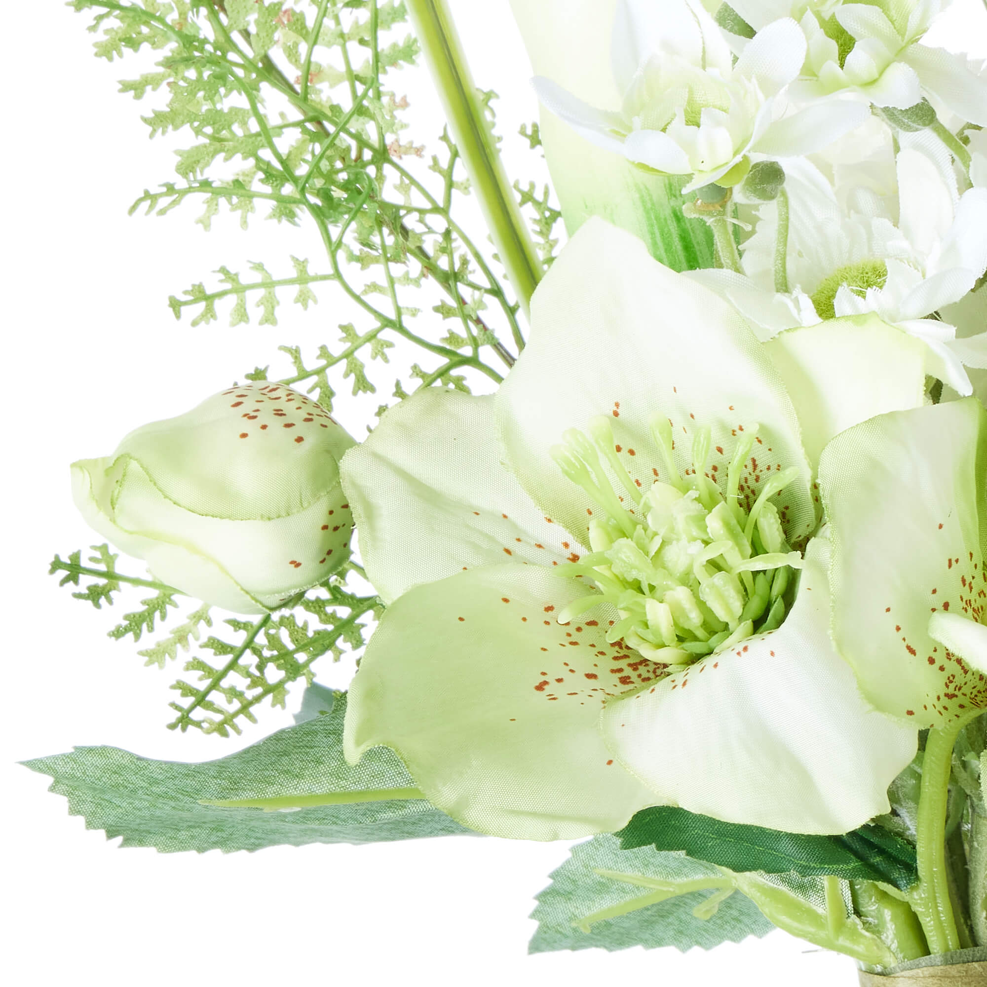 仏花 供花 造花 アーティフィシャルフラワー 仏壇 品質保証 マス 白仕上げ 対 Prima 法事 お供え花 アレンジメント お花 お悔み フラワー 彼岸 3回忌 49日 献花 アレンジメントフラワー 枯れない花 枯れない お彼岸 命日