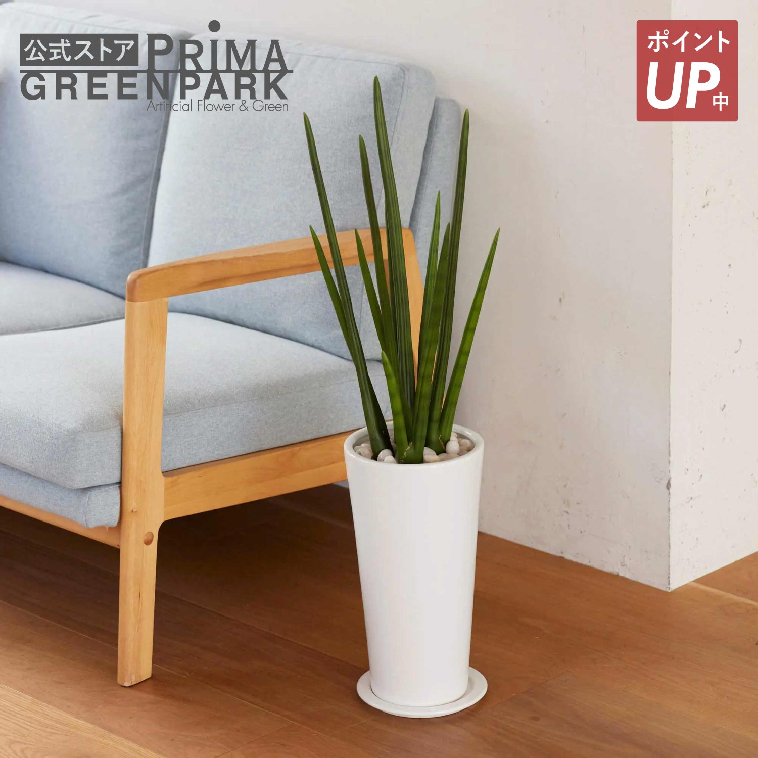 【ポイントUP】【公式】サンスベリア スリムプランター H80cm 観葉植物 フェイクグリーン【当日出荷】| GREENPARK 人工観葉植物 造花 おしゃれ リアル イミテーション インテリアグリーン アートグリーン ギフト プレゼント お祝い ディスプレイ