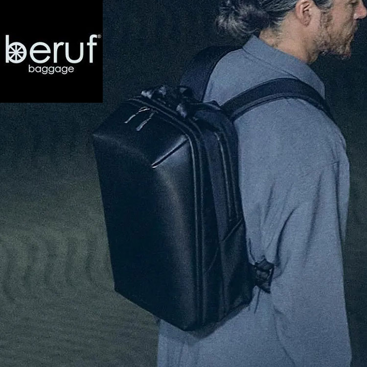 【1000円OFFクーポン対象】【20周年記念アイテム】BERUF ベルーフ URBAN EXPLORER NARROW Waterproof Leather アーバンエクスプローラーナローウォータープルーフレザー brf-GR26-WPL ベルーフバゲージ バックパック リュック ブラック 防水レザー scotchgard GEARED メンズ