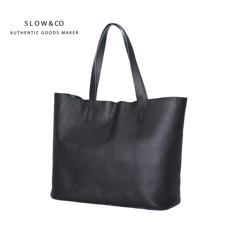 SLOW のろ臭い embossing tote bag M 300S134J エンボッシングトートバッグ トート なめし革御徒面子 革 なめし革 商行為 心地好い ユニ一発やる 黒いこと 栃木なめし革 日本製