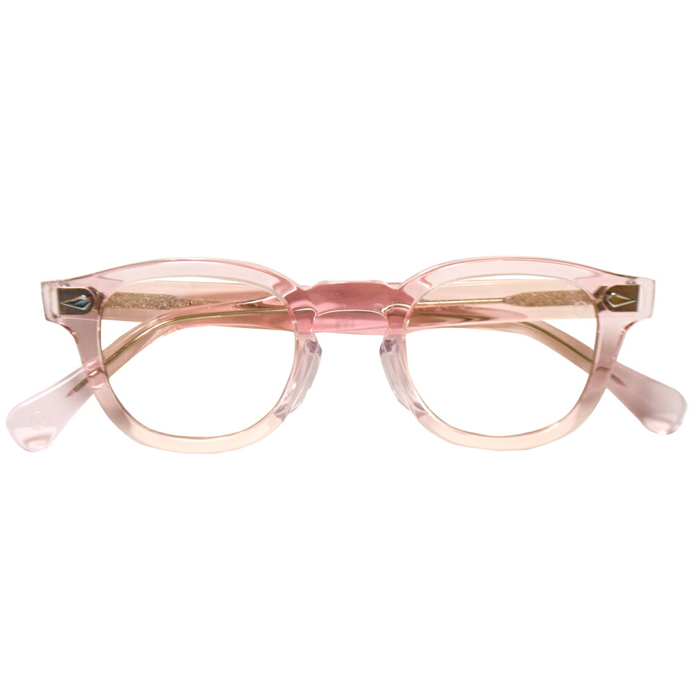 TART OPTICAL ARNEL(R) 【LIMITED EDITION】タート オプティカル アーネル メンズメガネ CLEAR PINK 44/46/48 (JD-04-013) ヴィンテージ風 伊達メガネ サングラス 度付き用メガネ ケース付き 高級品 個性的 ジョニーデップ愛用 インテリジェンス 50年代モデル|眼鏡のプライムアイズ