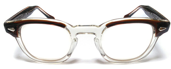 TART OPTICAL ARNEL(R)タート オプティカル アーネル　メンズメガネ Brown CB 44/46/48 (JD-04-007) ヴィンテージ風 伊達メガネ サングラス 度付き用メガネ ケース付き 高級品 個性的 ジョニーデップ愛用 インテリジェンス ブラッドピッド ベンジャミンバトン 50年代モデル