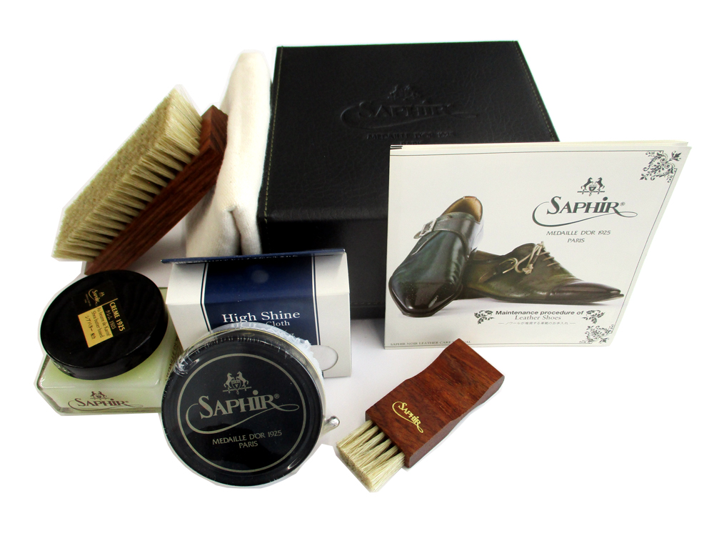 【楽天市場】サフィール ノワール デラックス ハイシャインセット 靴磨きセット サフィールノワール Saphir Noir クレム1925