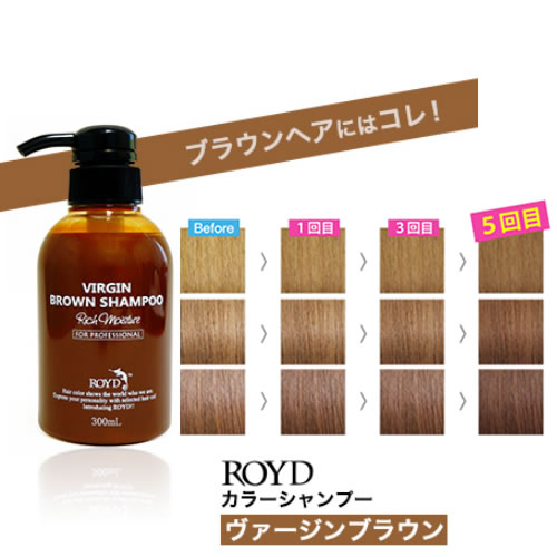 楽天市場 バスソルトプレゼント あす楽 メーカー公認正規品 カラーシャンプー ヴァージンブラウン 300ml ブライセス ロイド シャンプー ブラウンヘアー の方におすすめ ブライセスロイド Royd ヘアカラー コスプレ 5 送料無料 くもくも