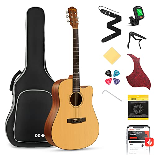 DONNER アコースティックギター サンバースト Amazon.com: Donner Acoustic Guitar for Beginner Adult Full