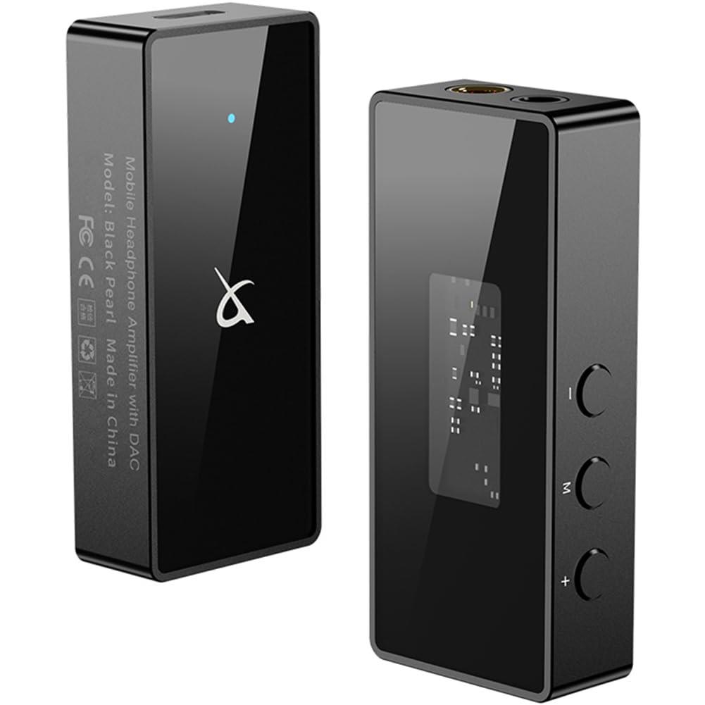 TRN BlackPearl 小型アンプ DAC スマホ AMP 【ハイレゾ対応】 32bit/384kHz DSD256 チップCS43131 イヤホンアンプ ポータブル ヘッドホンアンプ Type-C タイプC 3.5mm+4.4mm ジャック