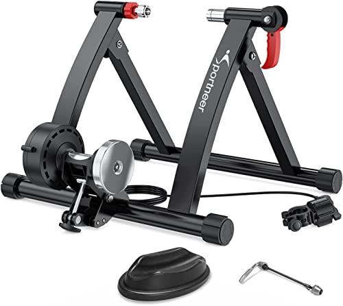 Sportneer ローラー台 自転車トレーナ 自転車トレーニング 固定式 自転車ローラー 6段階負荷調整 マグネット式 26～28インチに対応 サイクルトレーナー 自転車トレーナー 折りたたみ エクササイズ フィットネストレーナー 専用クイックレリーズ/前輪置き付き 静音 日本語と英｜プライムプラス　店 13,233円