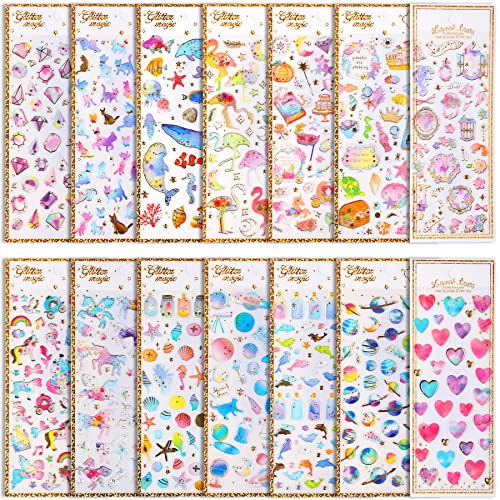 楽天市場】【送料無料】SANNIX キラキラシール 女の子 14シート ご