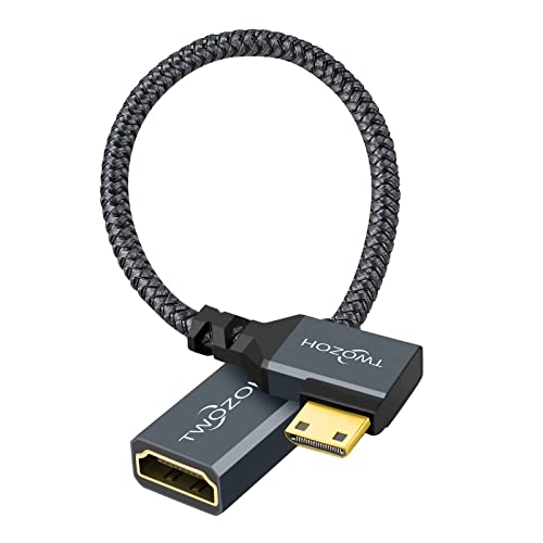 【楽天市場】【送料無料】Twozoh Mini HDMI HDMI アダプターケーブル 0.2M ナイロン編組 90° 直角 オス ミニ