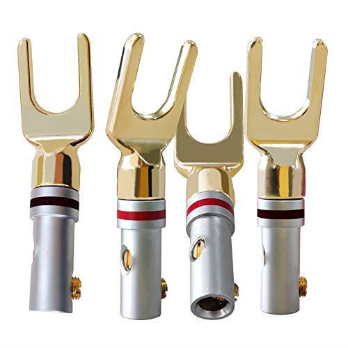 楽天市場】Y ラグ 端子 U 端子 スピーカー 端子 金メッキ 8本セット4