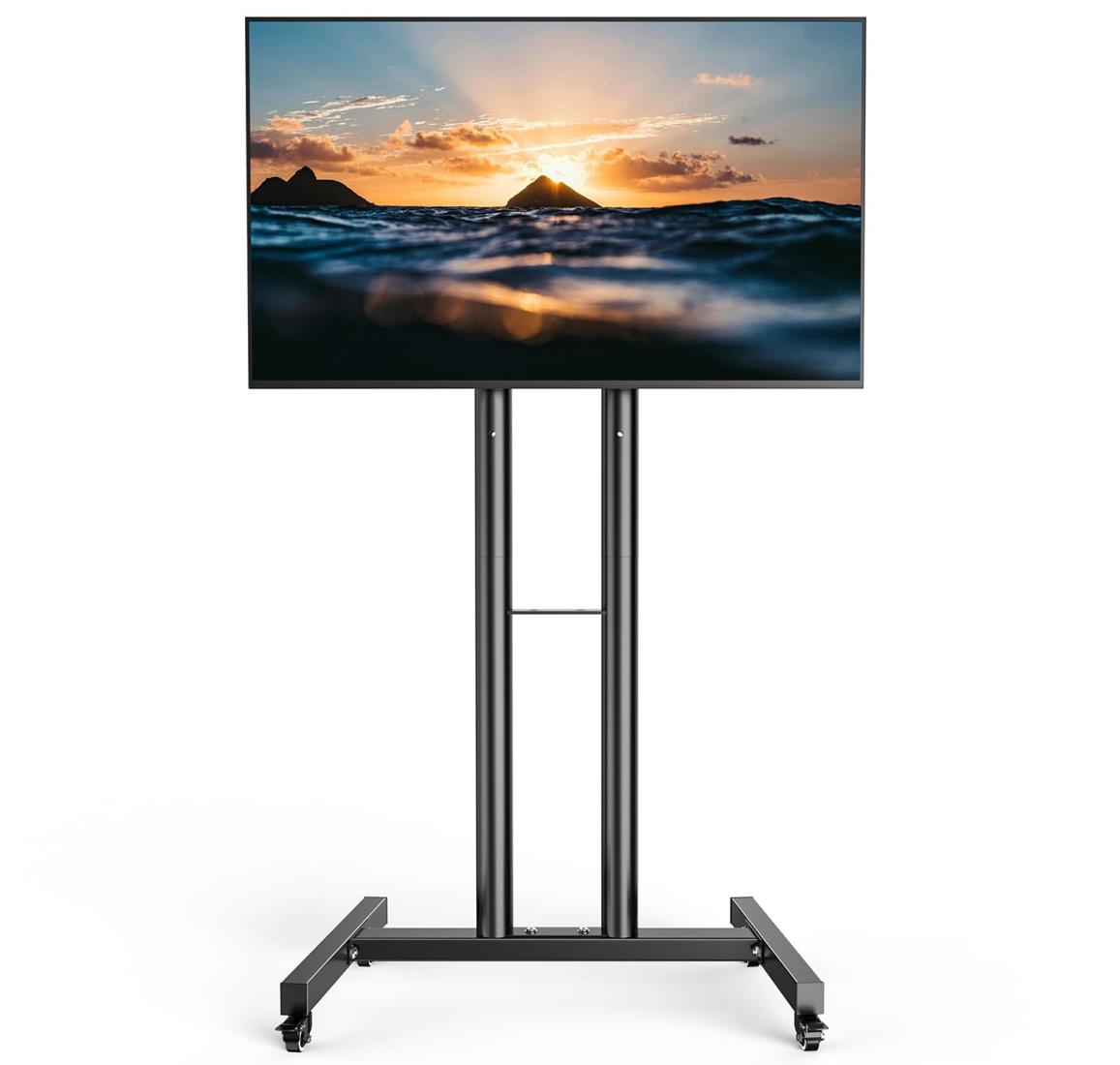 FORGING MOUNT テレビスタンド 移動式 壁寄せテレビスタンド 23-60インチ液晶テレビに対応 二重支柱設計 ハイタイプ キャスター付き 高さ調整可能 耐荷重40kg VESA最大400mmx400mm|プライムプラス 店