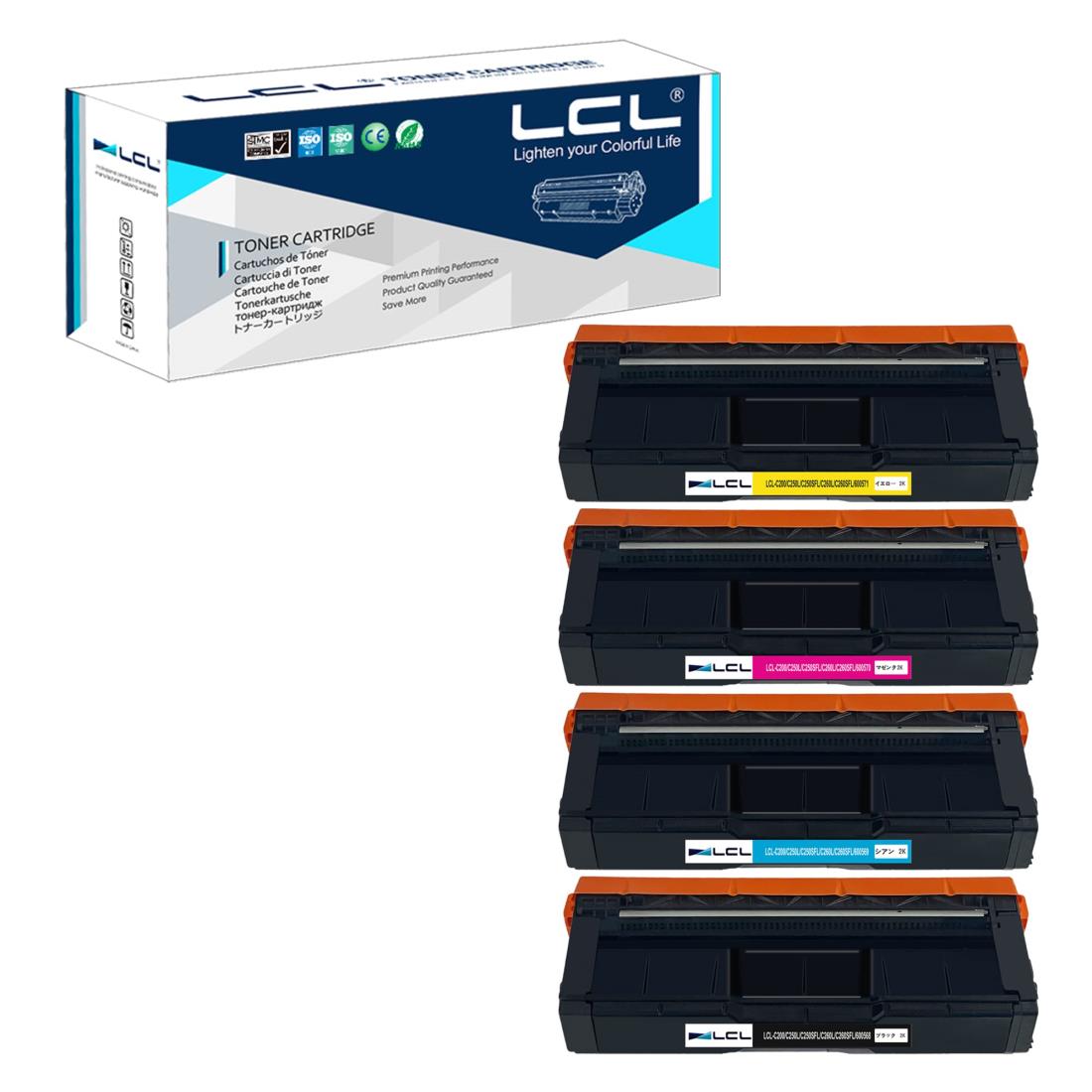 LCL R ICOH用 リコー用 C200 C250L C250SFL C260L C260SFL 600568 600569 600570 600571 再生トナーカートリッジ (4色セット ブラック シアン マゼンタ イエロー)対応機種:R icoh Ipsio sp C200/SP C250L/SP C250SFL/SP C260L/SP C260SFL 13,699円