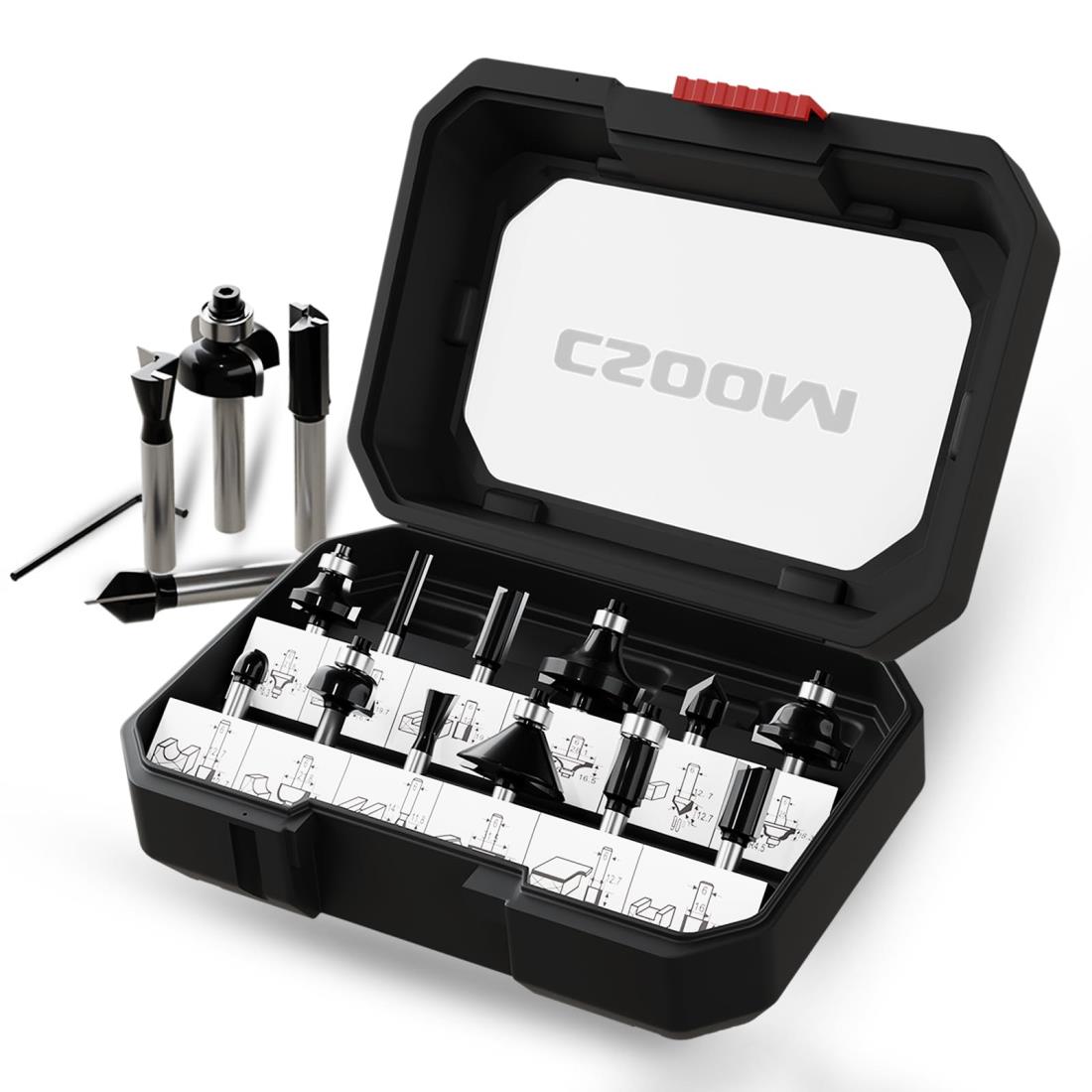 楽天市場】CSOOM 25本セット木工トリマービットセット、超硬ルーター