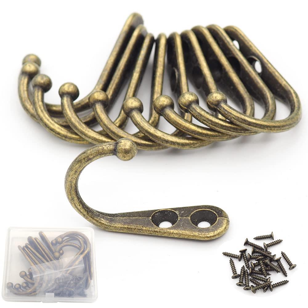 楽天市場】【10個セット】 亜鉛合金壁掛け 2フック アンティーク