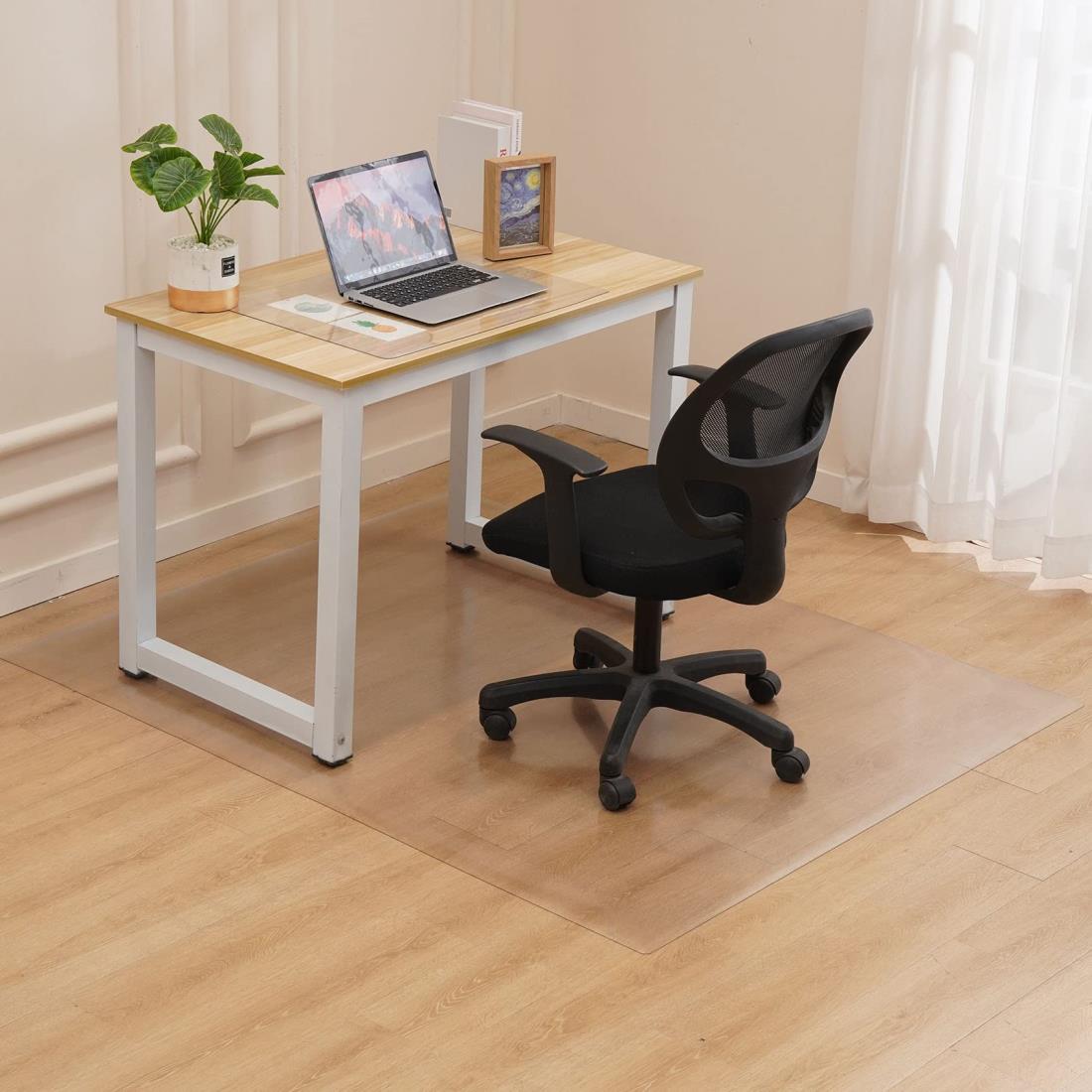 Yueboa チェアマット エンボス加工 透明 150×120cm 厚み2mm クリア 床保護マット つや消し PVC カーペットプロテクターマット 大型デスク足元マット 床傷防止 特大サイズ オフィス/食卓/フロア/畳/机下/椅子/床暖房対応 (厚さ2mm,120*150cm)