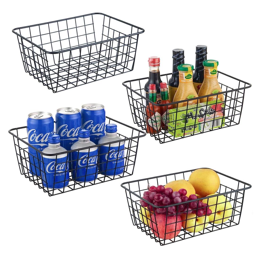 給食カゴ 4個セット ホワイトワイヤー 収納 整理整頓 無印良品 給食