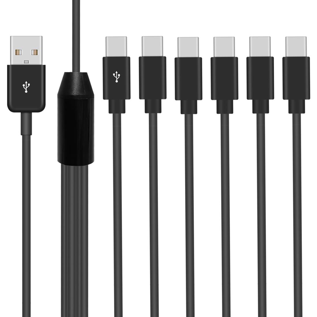 【楽天市場】Poyiccot USB C 分岐 ケーブル、6 In 1 USB Type C ケーブル 、3A 急速充電 六股 Type C
