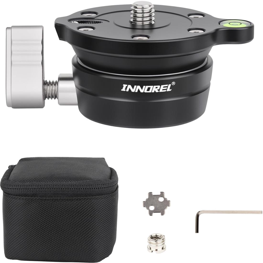 INNOREL LB50 レベリングベース カメラ用 レベラーアジャストプレート 低重心 雲台 アルミニウム合金製 3/8\