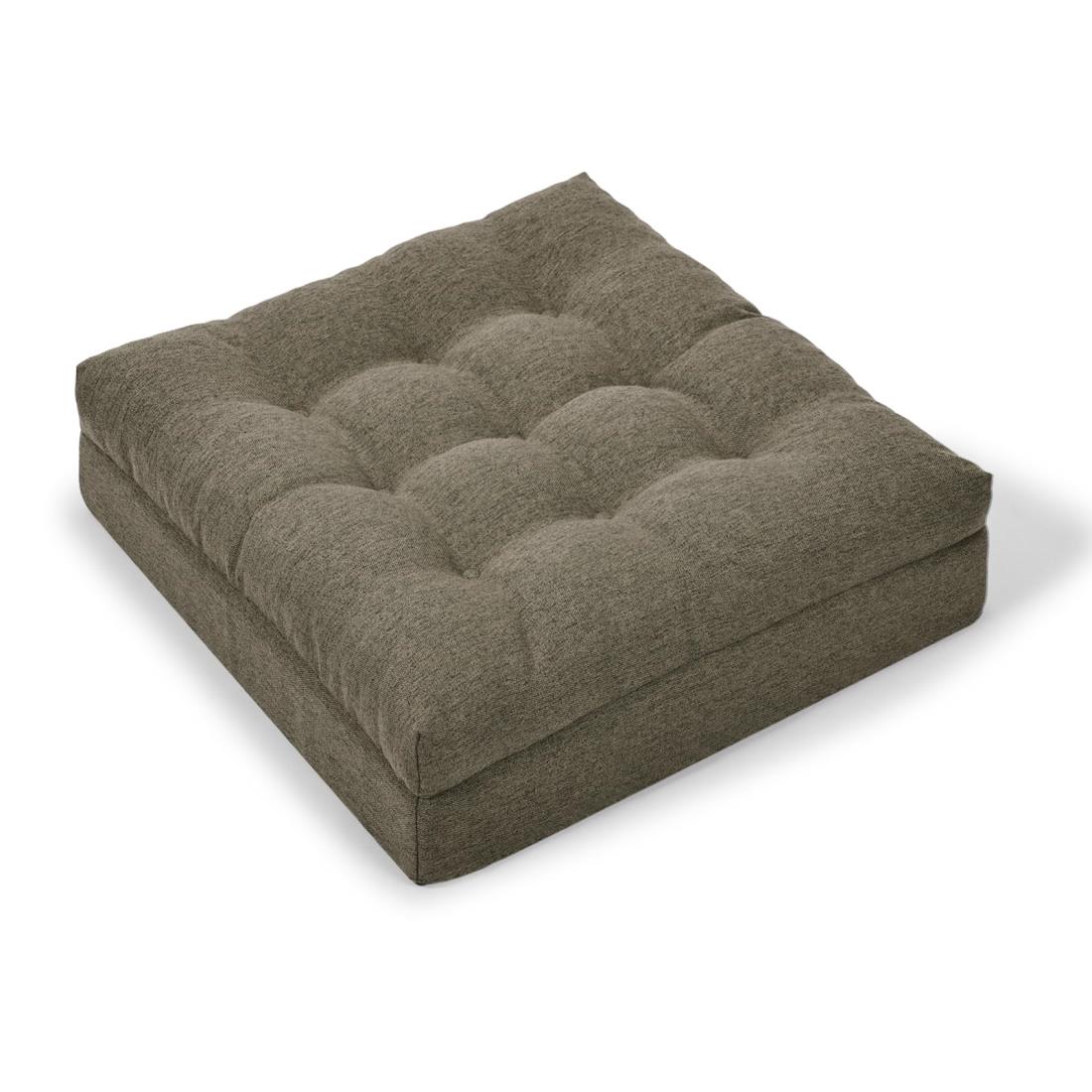 HAVARGO 座布団 大きめ 50x50cm 低反発+高反発 二層構造 フロアクッション 12cm極厚 お尻が痛くならない 厚め 座布団 床用 (コーヒー, 50CM)