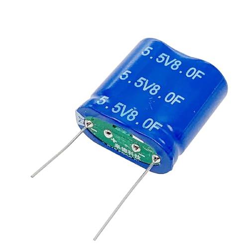 楽天市場】2個 スーパーファラッドコンデンサ 5.5V 8F 13x26x22mm 電気