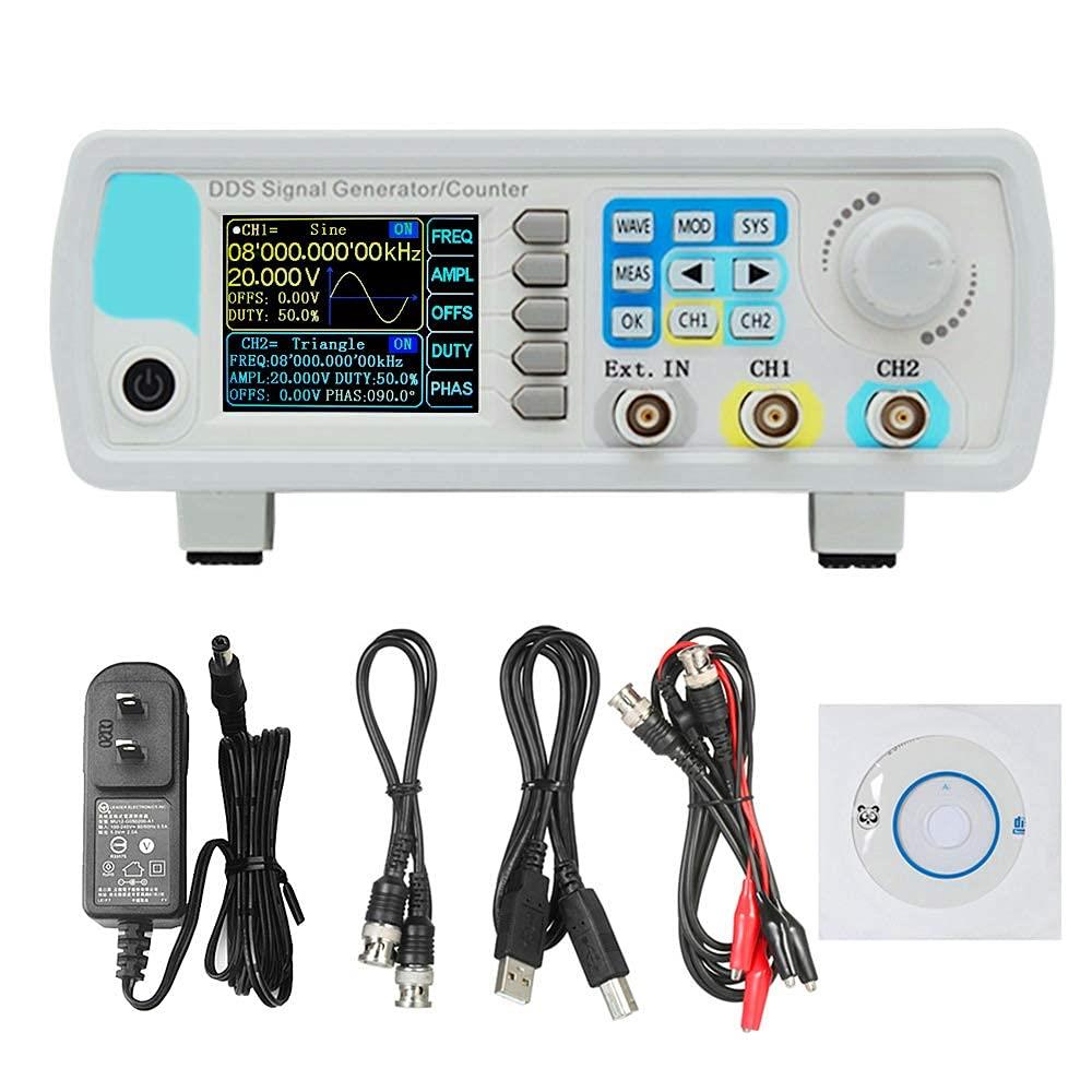 Cleqee 15Mhz DDS信号発生器 266MSa / s デュアルチャネル 周波数計 デジタル信号発生器 高精度 任意波形 多機能 信号発生器 JDS6600