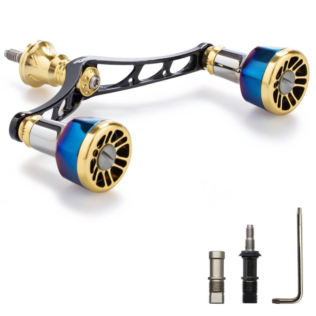 HEIGHTEN 110粍/98粍 木管 手持ち部分 シマノ(Shimano) ダイワ(DAIWA) 通じる スピニングリール用 Arch Engine (ゴールド＆黒いこと) (116) リール本体-スポーツ・アウトドア-フィッシング