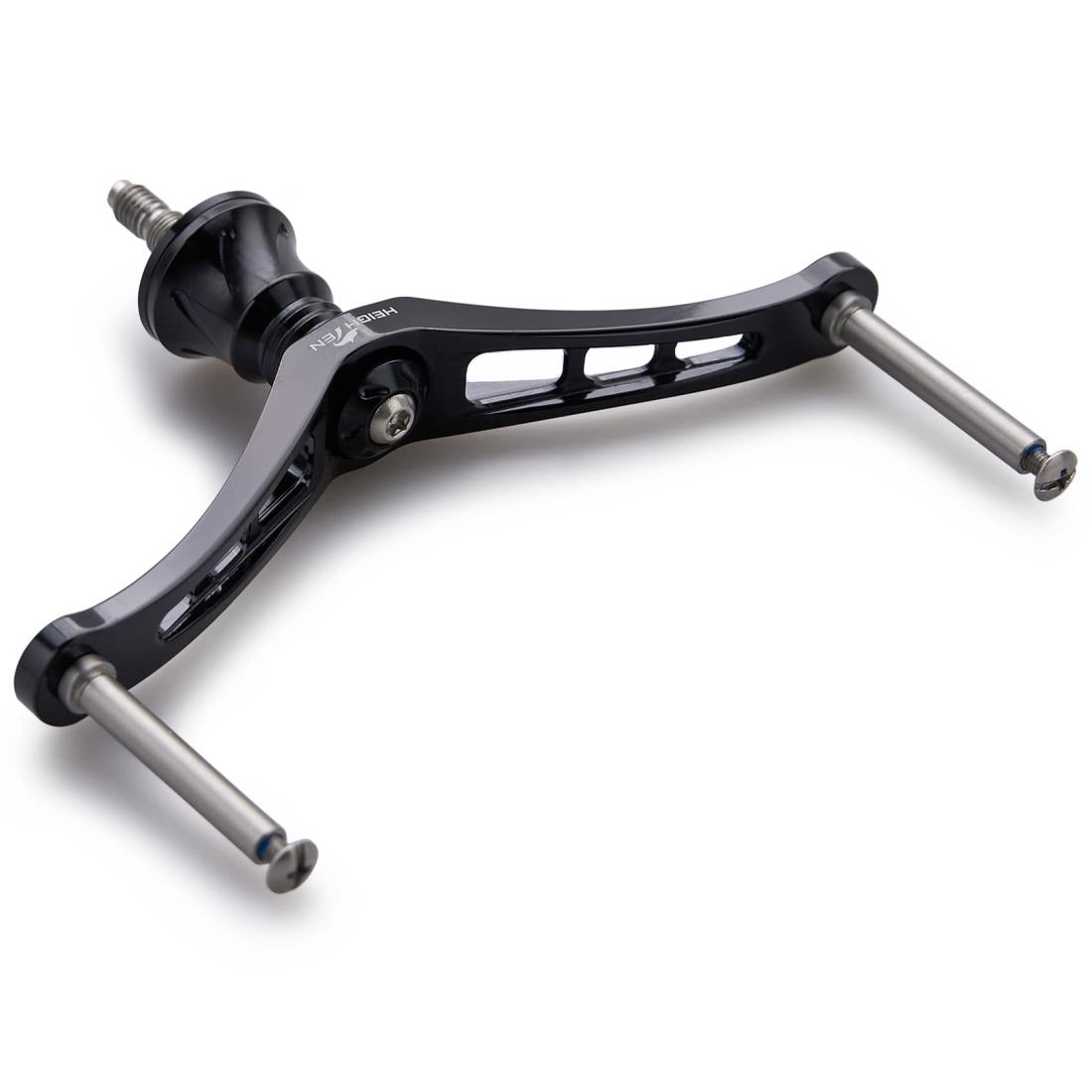 HEIGHTEN 80/92/95/98/110mm リール ハンドル (ノブ無し) シマノ(Shimano) ダイワ(DAIWA) 通用 スピニングリール 用 (92mm - ブラック) (566)