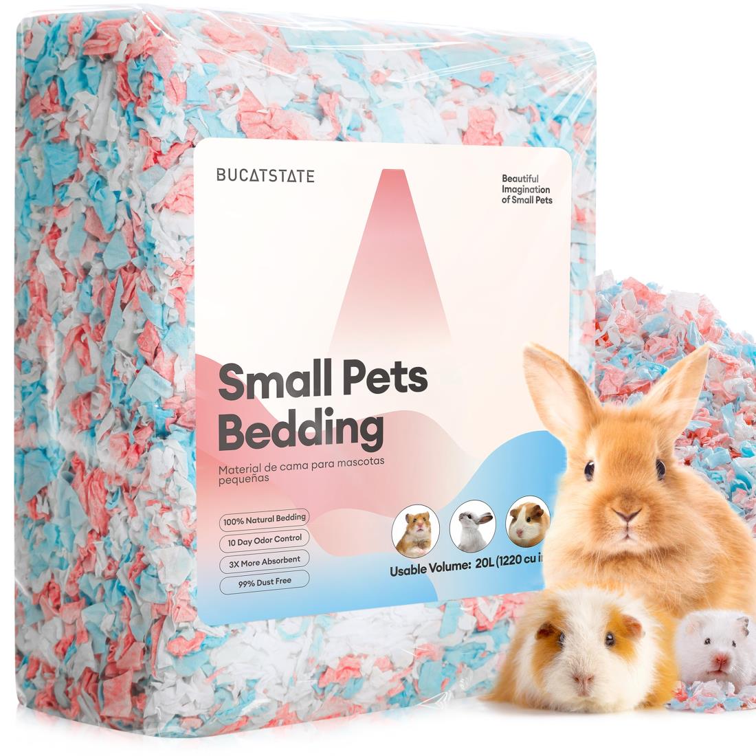 楽天市場】BUCATSTATE ハムスター 床材 紙 無塵【圧縮パッケージ 大